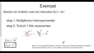 Matematik 3b Primitiva funktioner [upl. by Johnathon863]