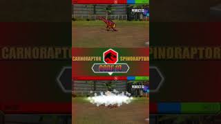 CARNORAPTOR VS SPINORAPTOR  JURASSIC WORLD THE GAME [upl. by Joacima]