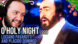 Luciano Pavarotti and Placido Domingo Reaction  O Holy Night  Cantique De Noel Christmas 1999 [upl. by Eleni]