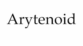 How to Pronounce Arytenoid [upl. by Shotton611]