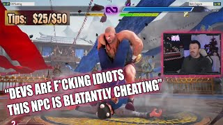 DSP Insults SF6 Devs amp Almost Rage Quits World Tour Mode After Getting Manhandled by a Mini Zangief [upl. by Aihsenod456]