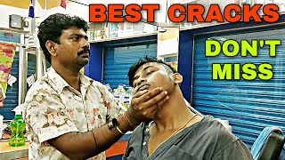 This barber give all the cracks perfectly  Indian Barber Relaxing head and body massage ASMR [upl. by Elburr]