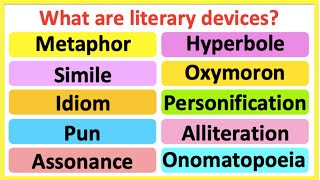 LITERARY DEVICES  Learn about literary devices in English  Learn with examples  Figure of speech [upl. by Nnoj]