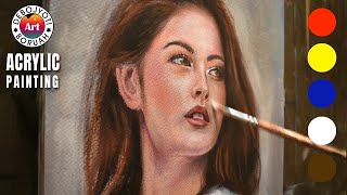 BEGINNERS ACRYLIC PORTRAIT PAINTING TUTORIAL ON PAPER  Flesh Tone in Acrylic by DEBOJYOTI BORUAH [upl. by Ita]