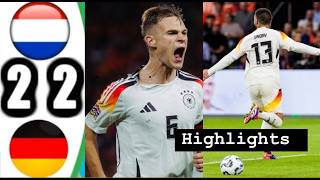 Niederlande gegen Deutschland 22 amp Alle Tore Highlights amp Deniz Undav  Joshua kimimich Tore [upl. by Stclair618]