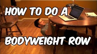 How to Do a Bodyweight Row  Nerd Fitness [upl. by Packton]