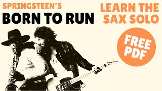 Learn the quotBORN TO RUNquot Sax Solo by Clarence Clemons Bruce Springsteen  Alto AND Tenor Sax [upl. by Litt]