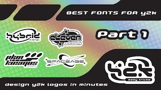 Best Free Fonts for Y2K Aesthetic Logos part 1 [upl. by Jacy]