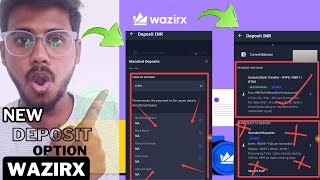 Wazirx INR Deposit new Option 🎉 Wazirx standard deposit stopped 🛑 fill details explained must watch [upl. by Silverts]