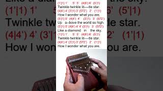 Kalimba Beginner Song  Twinkle Twinkle Little Star kalimbamusic short beginners [upl. by Zelma]