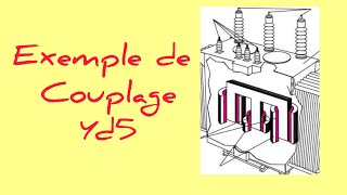 Transformateur triphasé  Couplage Yd5  Indice horaire  Diagramme vectoriel [upl. by Yemaj]