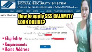 How to apply SSS CALAMITY LOAN ONLINE for BAGYONG PAENG [upl. by Gino]