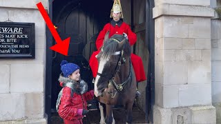 King’s Guards SWIFT ACTION Saves a Child from Serious Horse Wrath [upl. by Ereynihc883]