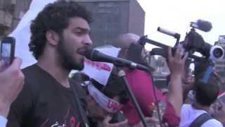 Ramy Essam  UA07 live From Tahrir Square رامى عصام  حرية [upl. by Arinaj]