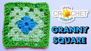 Delicate Crochet lace edging trim on a granny square step by step [upl. by Ynney207]