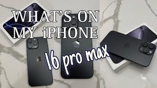 WHATS ON MY IPHONE 16 PRO MAX BLACK TITANIUM l IOS 181 [upl. by Damour247]