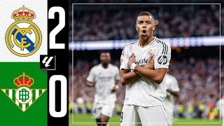 RESUMEN REAL MADRID 2 BETIS 0 DOBLETE DE MBAPPE REAL MADRID HOY [upl. by Sura]