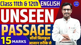 Unseen Passage in English  Comprehension Passages Tricks  Class 1112  Board Exam 2024  Vidyakul [upl. by Reivaj]