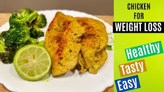 Pan Grilled Chicken Breasts  Juicy Pan Seared Chicken Breast for Weight Loss  Easy Chicken Recipe [upl. by Gerrilee151]