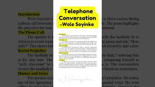 Telephone ConversationWole Soyinka POSTCOLONIAL LITERATUREInstant Essay for Exam Successtrending [upl. by Zia]