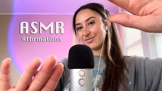 ASMR positive affirmations for sleep ✮ personal attention mic sounds hand movements whispering ✮ [upl. by Huxham]