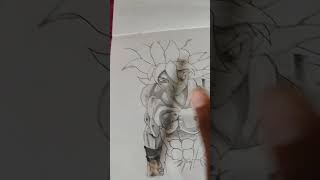 DRAWING GOKU PERFECT ULTRA INSTINCT PART 2 ULTRA INSTINCT ART [upl. by Lesslie]