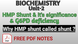 HMP Shunt  Hexose monophosphate shunt amp its significance  G6PH Deficiency  B pharmacy  2nd sem [upl. by Didier]