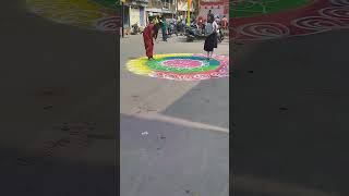 Rangoli banane ka naya tarika bahut hi Sundar hi kalakari haiSubscribeKaren❤️🙏 [upl. by Ynnohj656]