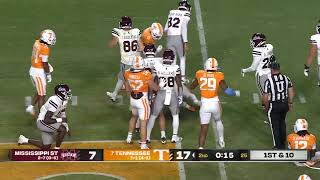 Mississippi State Bulldogs vs Tennessee Volunteers Full Game Highlights 2024 College Football [upl. by Ahseined]