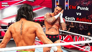 CM Punk vs Seth “Freakin” Rollins at WWE Raw 2025  WWE 2K24 [upl. by Tobye]