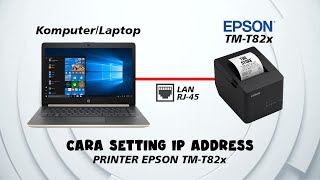 EPSON TMT82x  Cara Setting IP Address Printer [upl. by Ahsiyk]