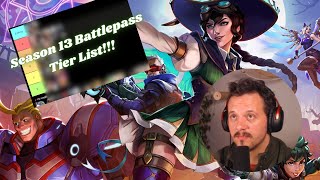 Too many Goofy Hats Season 13 Battle Pass Tier List [upl. by Omari]