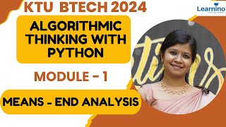 KTU BTECH 2024 PYTHONModule 1 Means  End Analysisbtechece python ktu ktu2024 [upl. by Bondie]