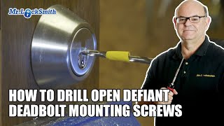 How to Easily Drill Open Defiant Deadbolt Mounting Screws [upl. by Viole]