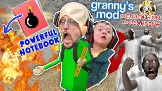 BALDIS POWERFUL NOTEBOOK Granny Takes Over The School FGTEEV Garrys Mod w Shawn GameplaySkit [upl. by Nileuqcaj]