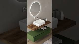 Mobile Bagno NINFA con piano da appoggio per un arredo bagno di design e tendenza Shorts 2022 [upl. by Dore]