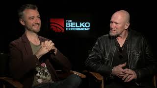 The Belko Experiment 2016 John Gallagher Jr Tony Goldwyn Sean Gunn and Michael Rooker Interviews [upl. by Adlin]