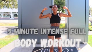 At home 5 minute FULL BODY INTENSE workout routine [upl. by Aylad929]