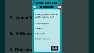 AIML Quiz for Beginners Identify the Supervised Learning Algorithm [upl. by Jabe]