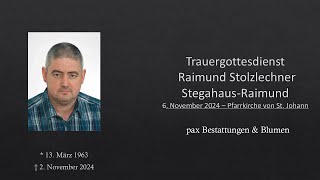 Trauergottesdienst Raimund Stolzlechner [upl. by Amolap]