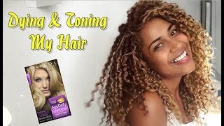 DIY Dying amp Toning My Hair Box Dye  Ash Blonde [upl. by Skoorb]