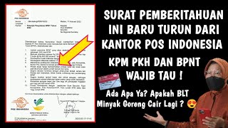 SURAT PEMBERITAHUAN DARI PT POS INDONESIA UNTUK KPM PKH DAN BPNT Apakah BLT Minyak Goreng Cair Lagi [upl. by Borras]