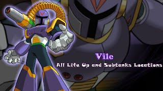 Megaman Mavericks Hunter X  Vile All Life Up amp Subtanks Locations [upl. by Russo]