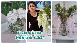 TUTORIAL PARA ARREGLOS FLORALES GRANDES MODERNOS Y BONITOS 🌸 3 IDEAS 🌼 CENTROS DE MESA [upl. by Eirellam]