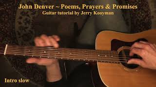 John Denver  Poems Prayers and Promises  Guitar Lesson [upl. by Oinotnaesoj]