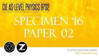 CIE AS Physics 9702  Y16 P02  Solved Past Paper [upl. by Olwena]