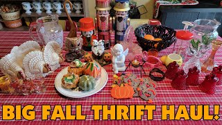 BIG FALL THRIFT HAUL Goodwill Thrifting Finds Lots of Vintage Fall and Some Christmas Items [upl. by Ahtnamas]