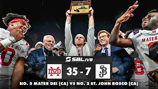 MATER DEI GOT ITS REVENGE ON ST JOHN BOSCO│MONARCHS ROLL OVER BRAVES FOR CIFSS TITLE 🏈 [upl. by Eartnoed810]