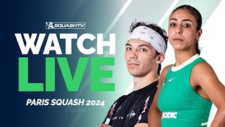 Paris Squash 2024  Round 1 LIVE 🚨 [upl. by Eisej134]