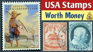 USA Stamps Worth Money  Part 10  Review of 50 Most Expensive American Philately [upl. by Flore]